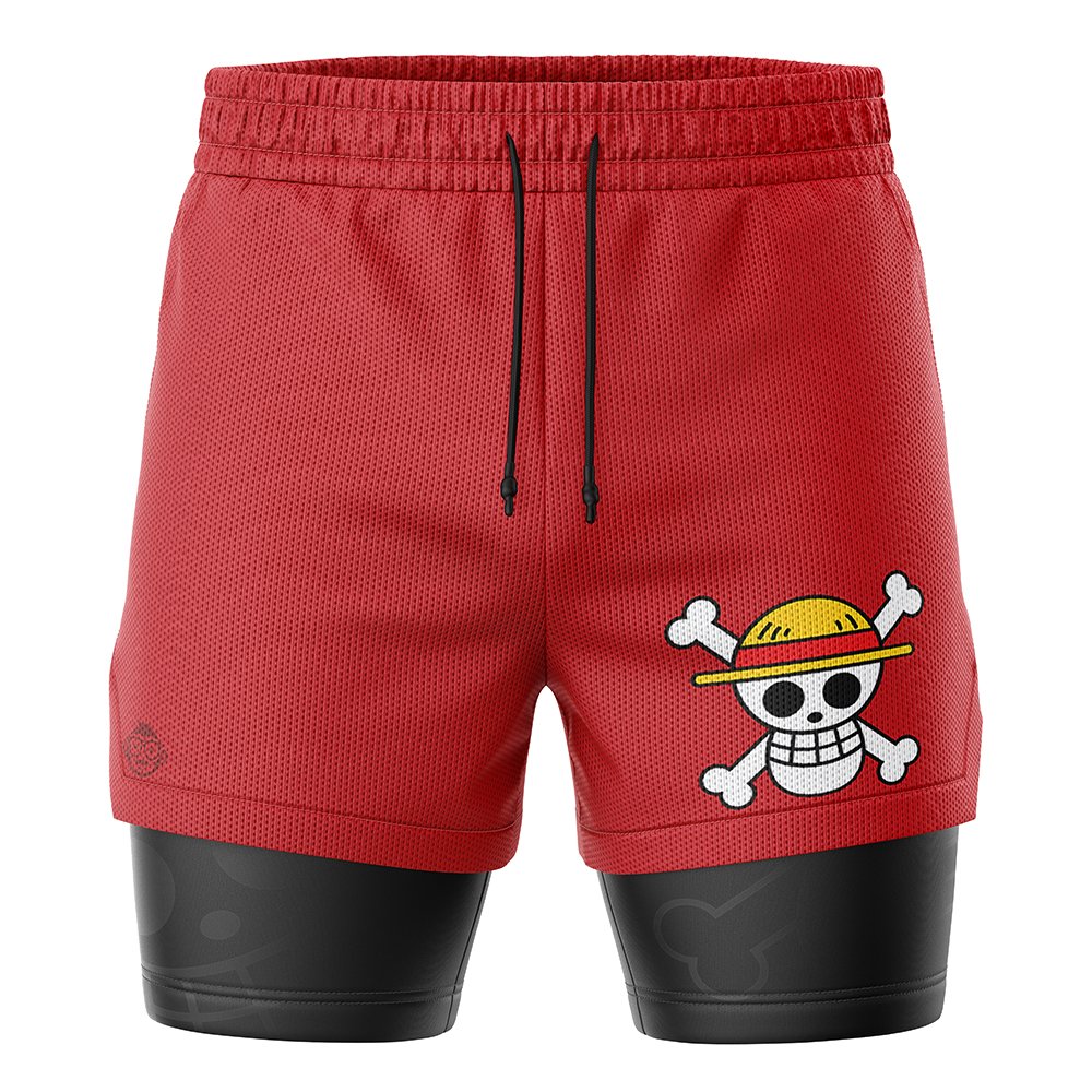 0P-Straw Hats Luffy   2-in-1 Performance Shorts