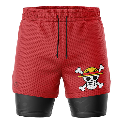0P-Straw Hats Luffy   2-in-1 Performance Shorts