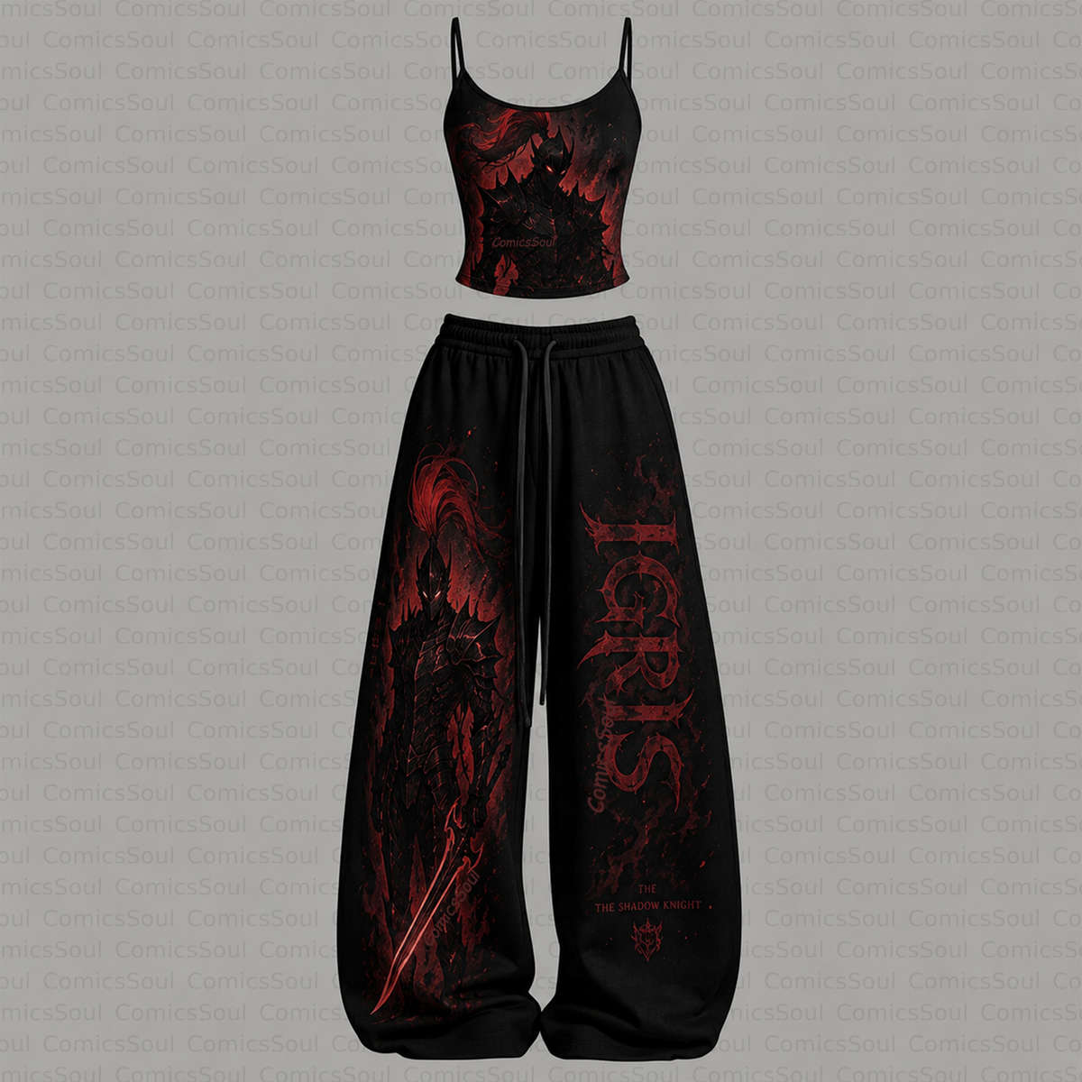 Solo leveling Top & Elasticated Trousers Two-Piece Set