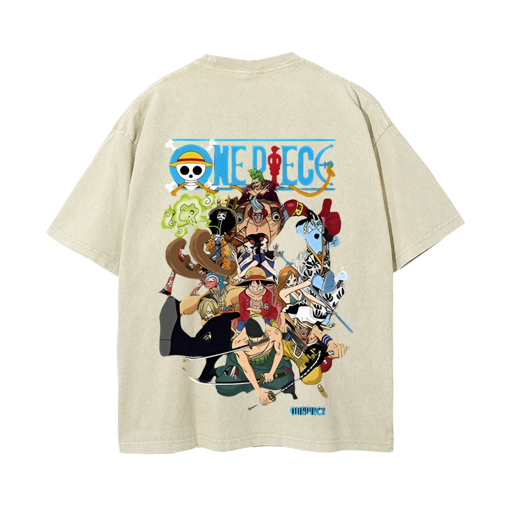 OP-Luffy Vintage Oversized T-Shirt