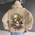 0P-Unisex Anime Graphic Streetwear Vintage Plush Hoodie