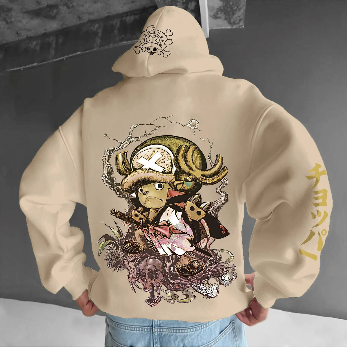 0P-Unisex Anime Graphic Streetwear Vintage Plush Hoodie