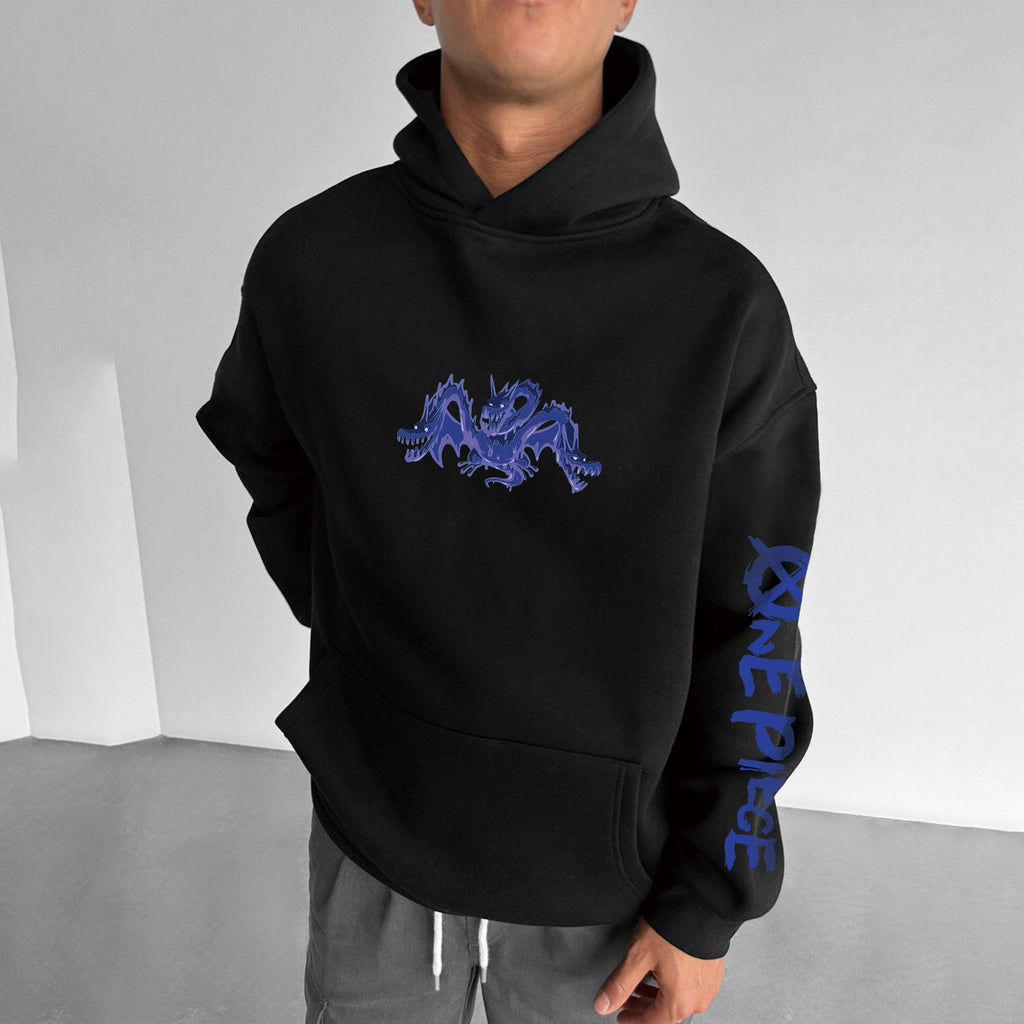 0P-Unisex Anime Graphic Streetwear Vintage Plush Hoodie