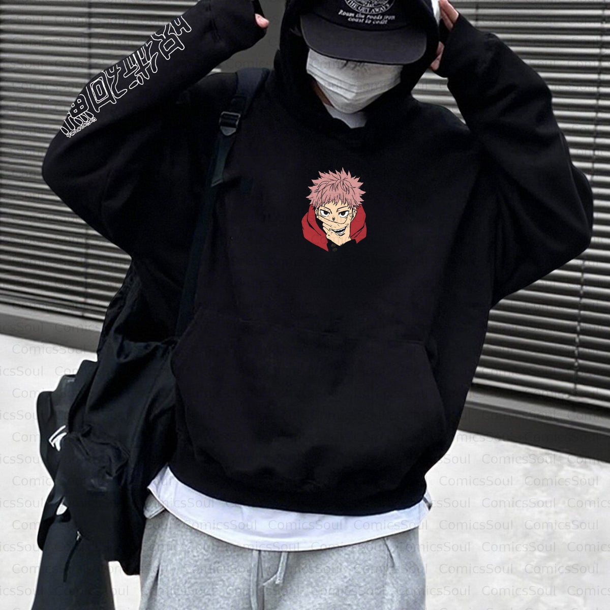 Unisex Anime Inspired Vintage Plush Hoodie