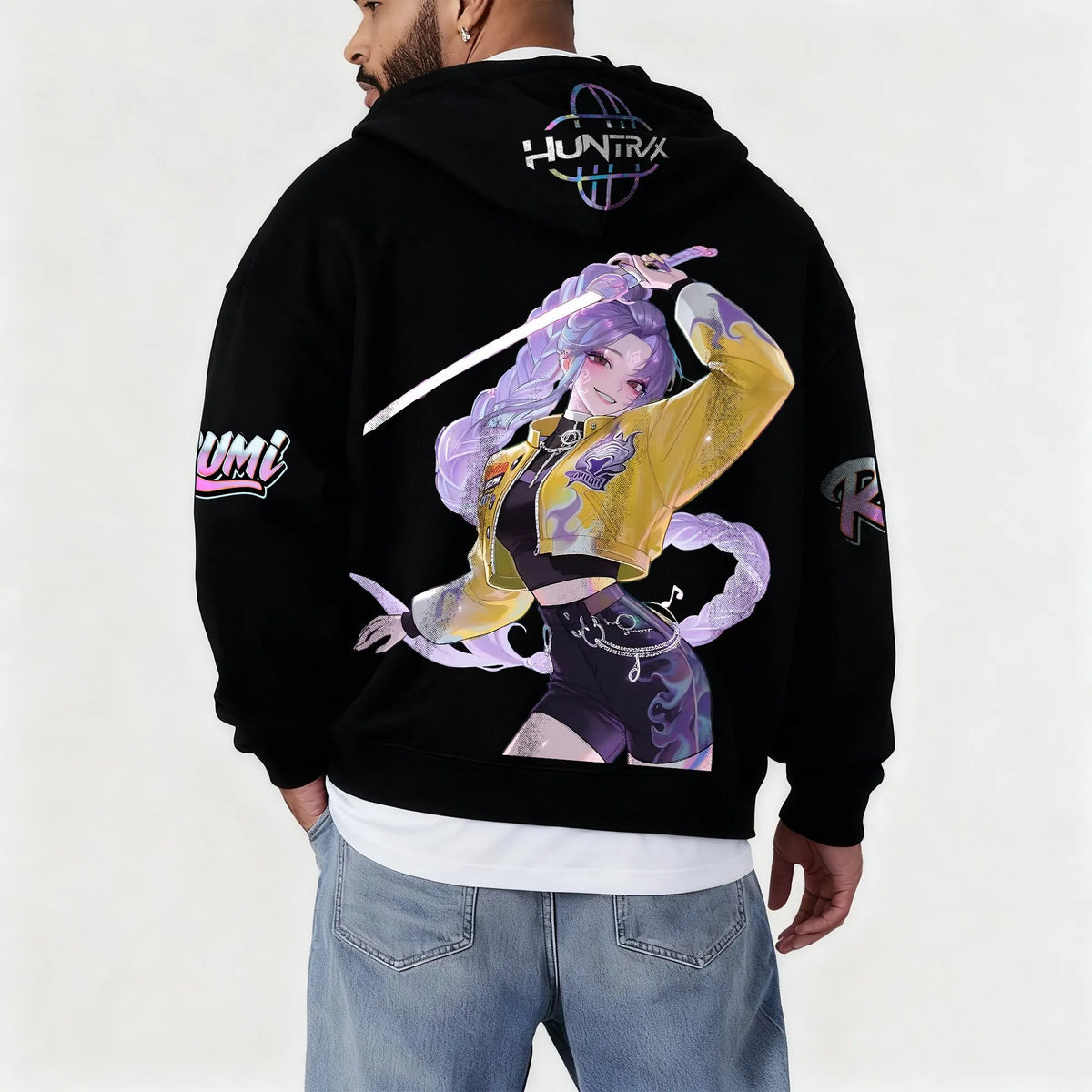 Unisex Graphic Streetwear Vintage Zipper Cardigan Plush Hoodie