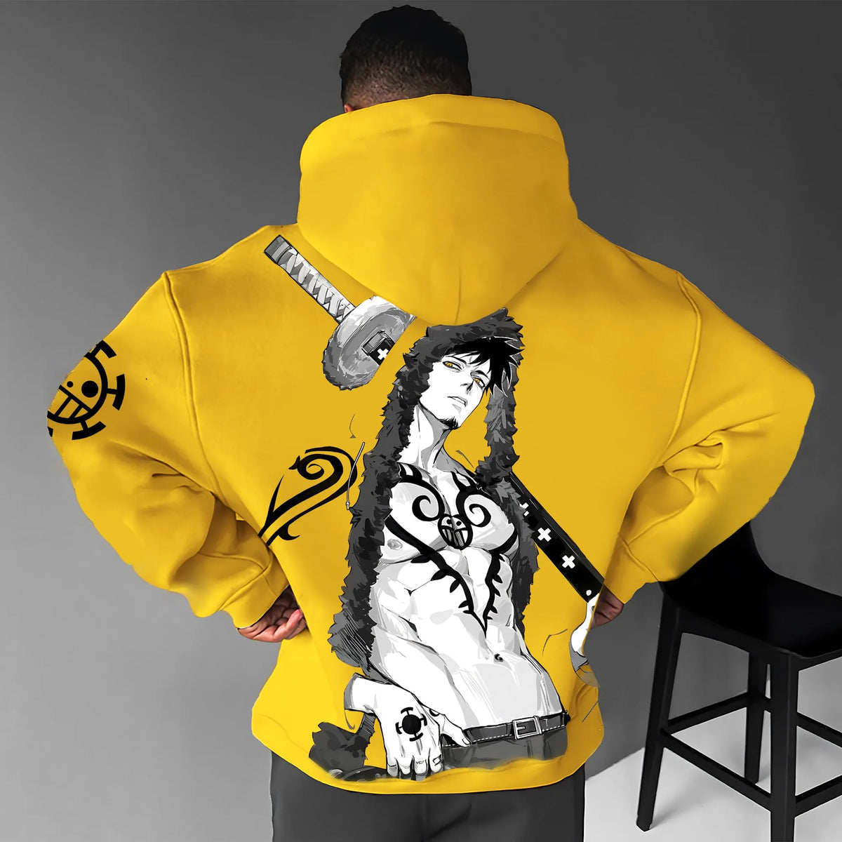 OP-Unisex Anime Inspired Vintage Plush Hoodie