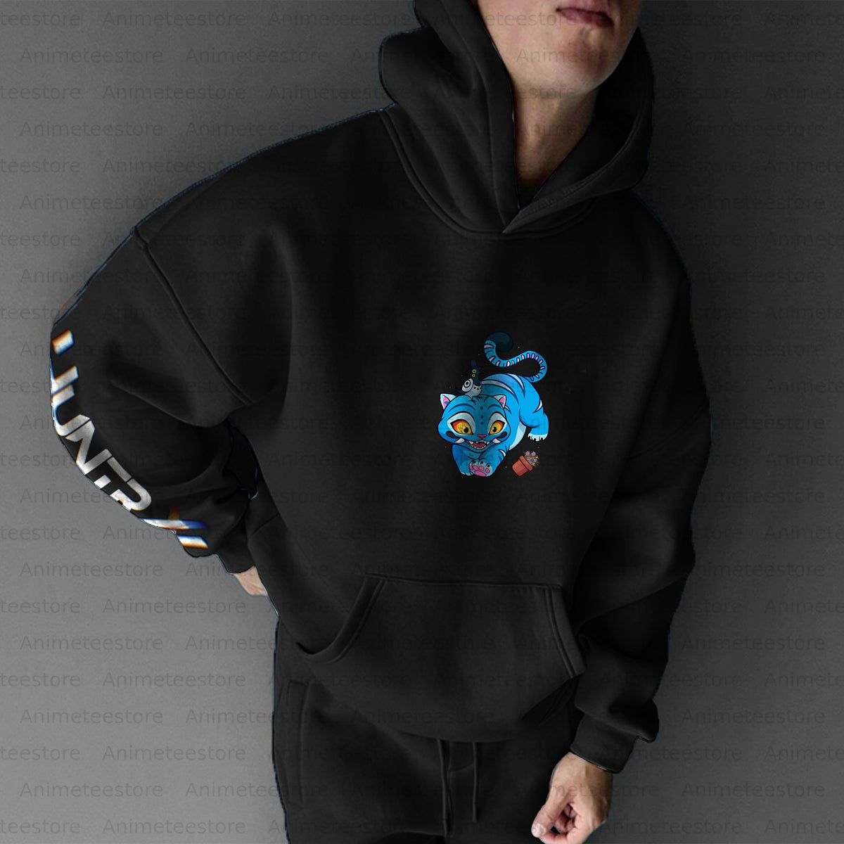 Plus Velvet Unisex Anime Graphic Streetwear Vintage Hoodie
