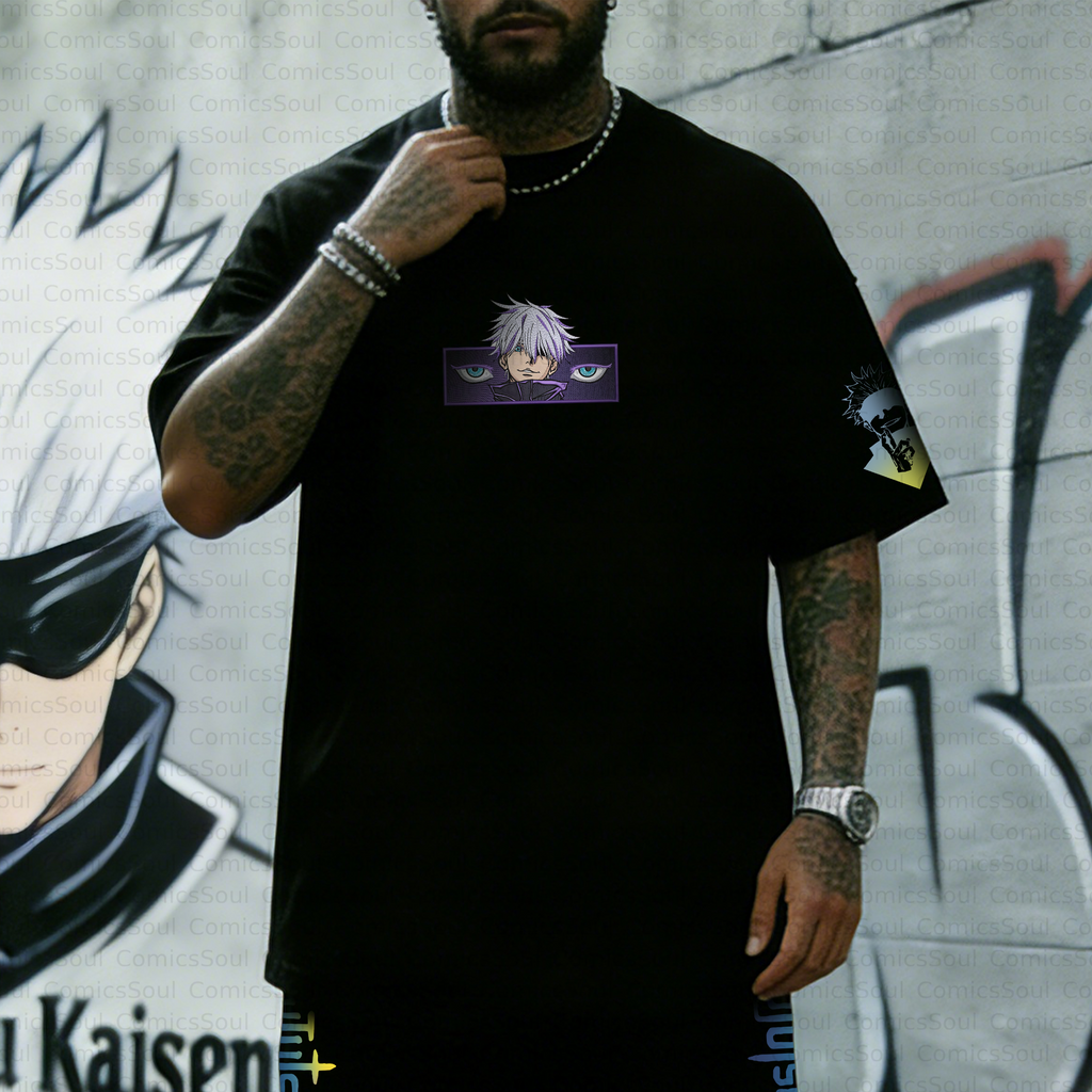Unisex Anime Inspired Vintage T-shirt& Shorts 2 Pieces Set
