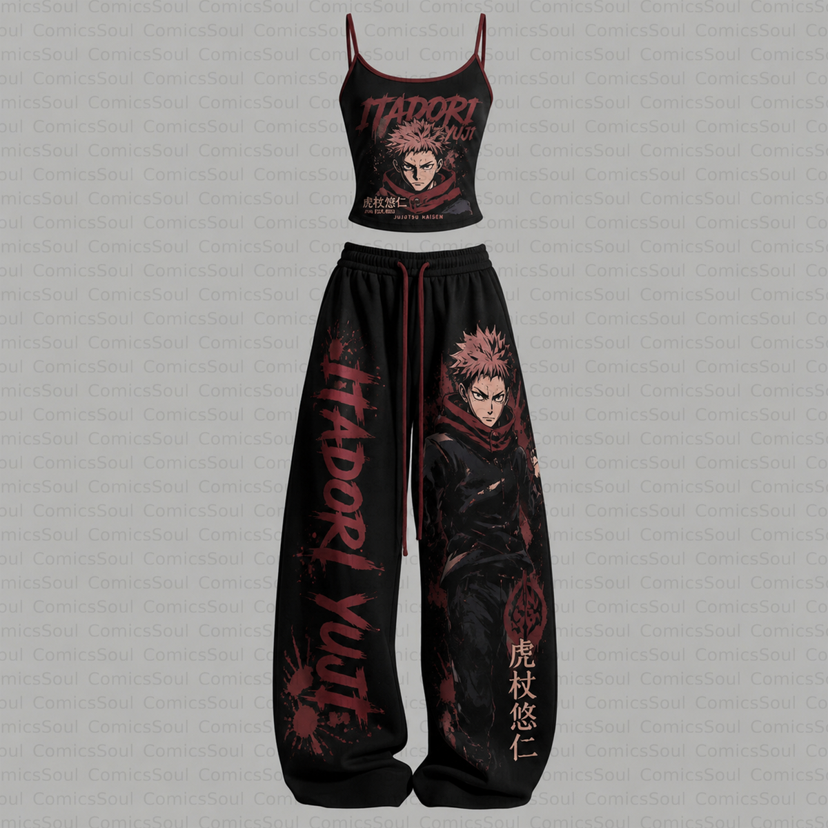 Jujutsu Kaisen Top & Elasticated Trousers Two-Piece Set