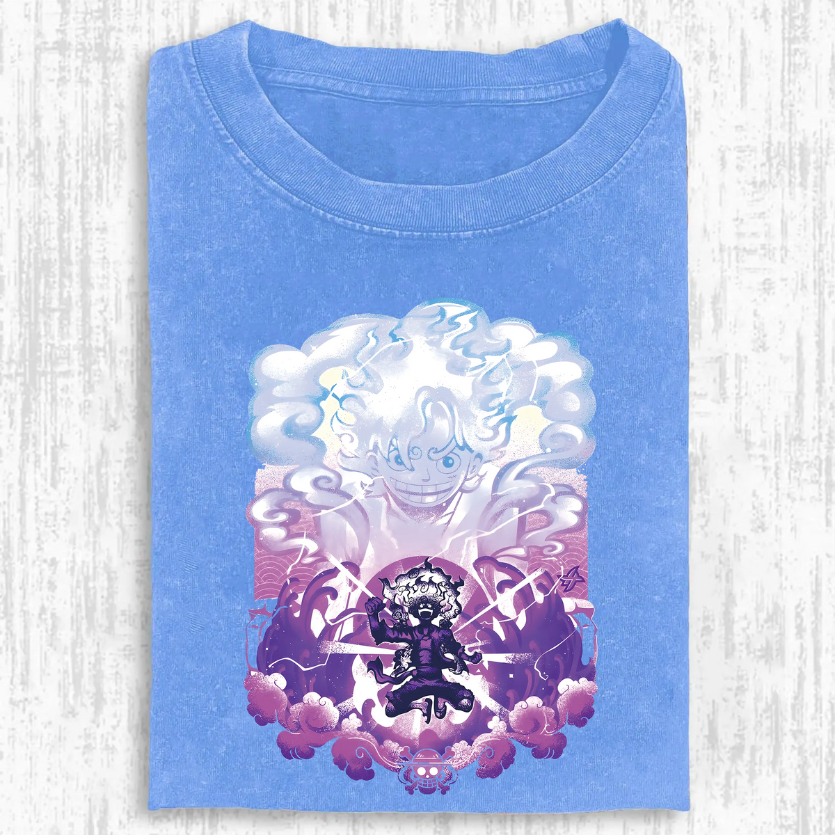 OP-Unisex Anime Inspired Vintage Washed T-Shirt