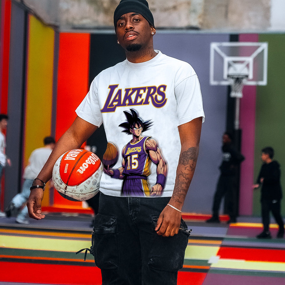 OP-Unisex Vintage Tee丨 Lakers X Dragon Ball Tee