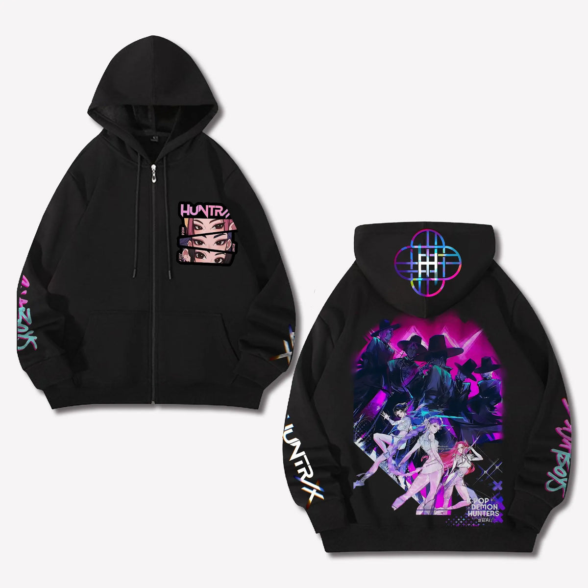 Unisex Graphic Streetwear Vintage Zipper Cardigan Plush Hoodie