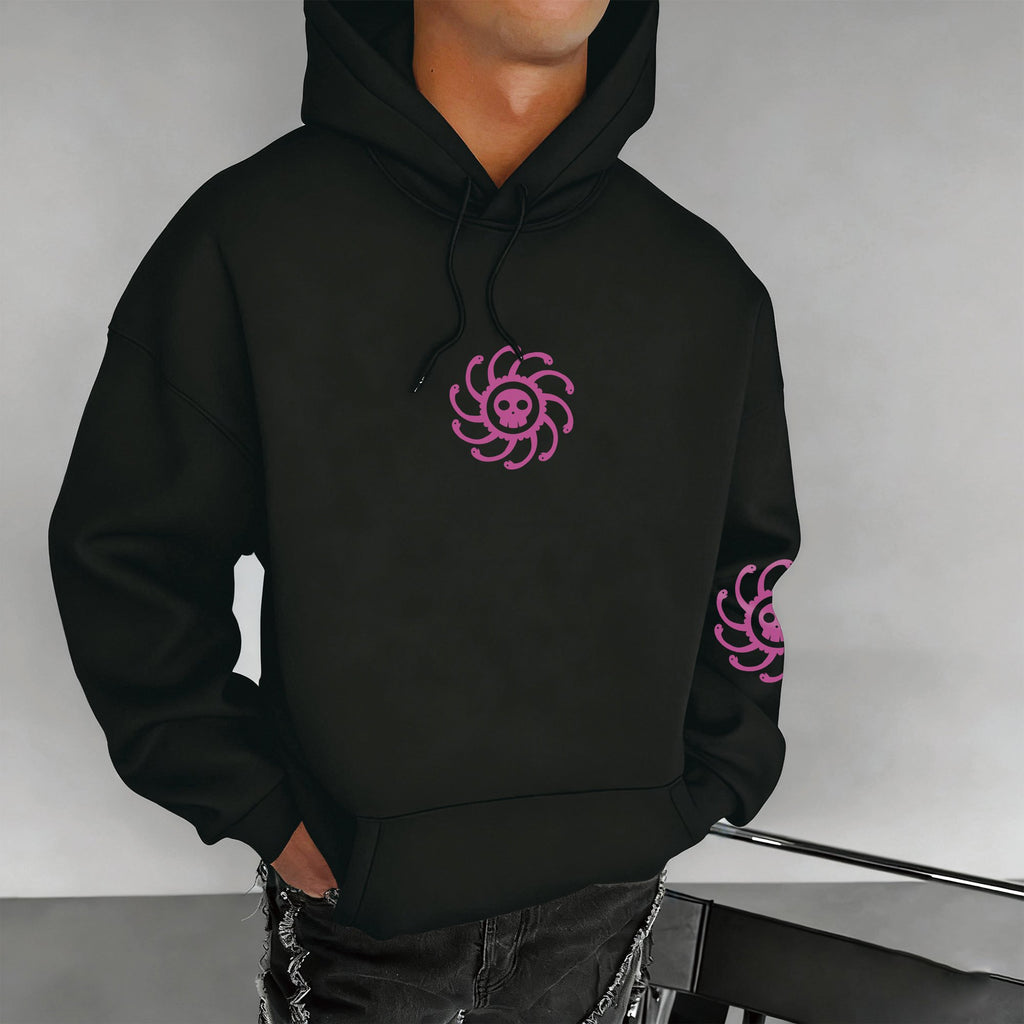 0P-Unisex Anime Graphic Streetwear Vintage Plush Hoodie