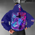 Plus Velvet Unisex Anime Graphic Streetwear Vintage Hoodie