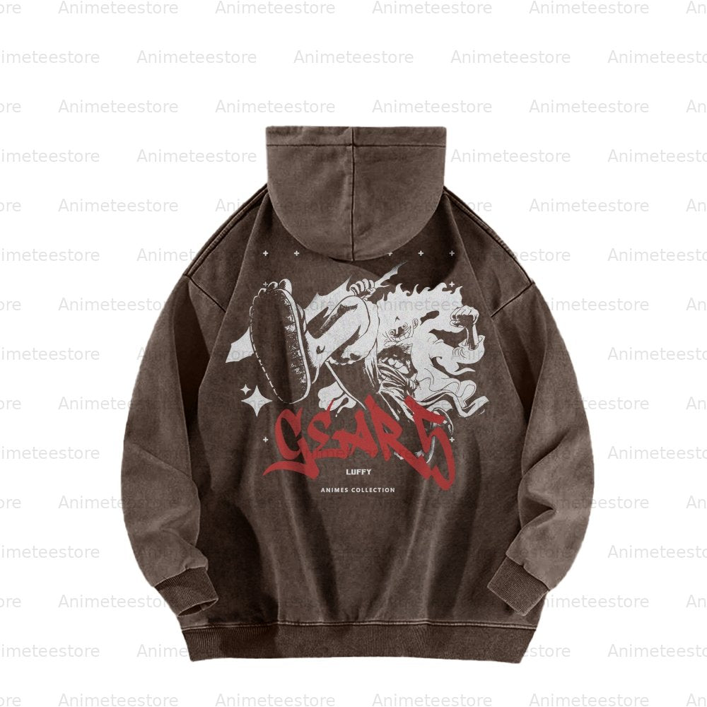 OP-Washed Luffy Vintage Hoodie