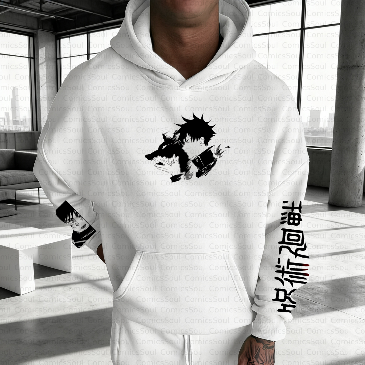 Unisex Anime Inspired Vintage Plush Hoodie