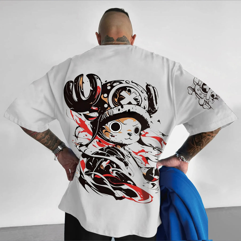 0P-Unisex Anime Inspired Vintage T-Shirt