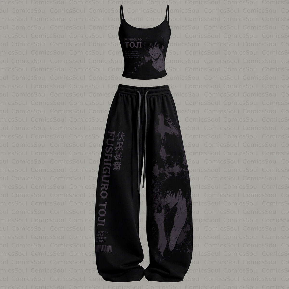 Jujutsu Kaisen Top & Elasticated Trousers Two-Piece Set