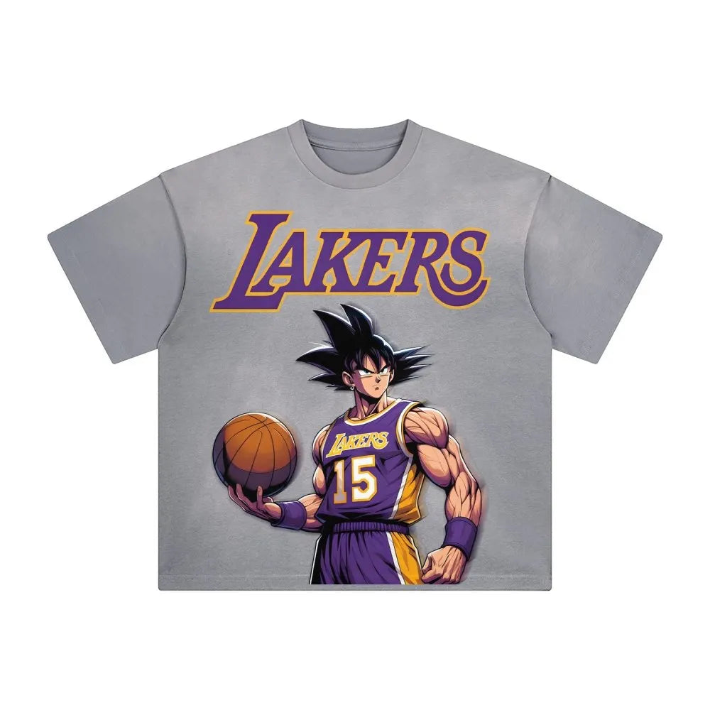 OP-Unisex Vintage Tee丨 Lakers X Dragon Ball Tee