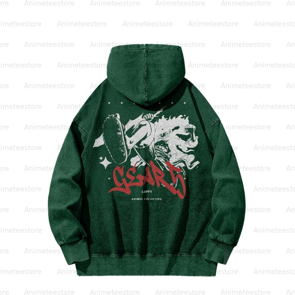 OP-Washed Luffy Vintage Hoodie