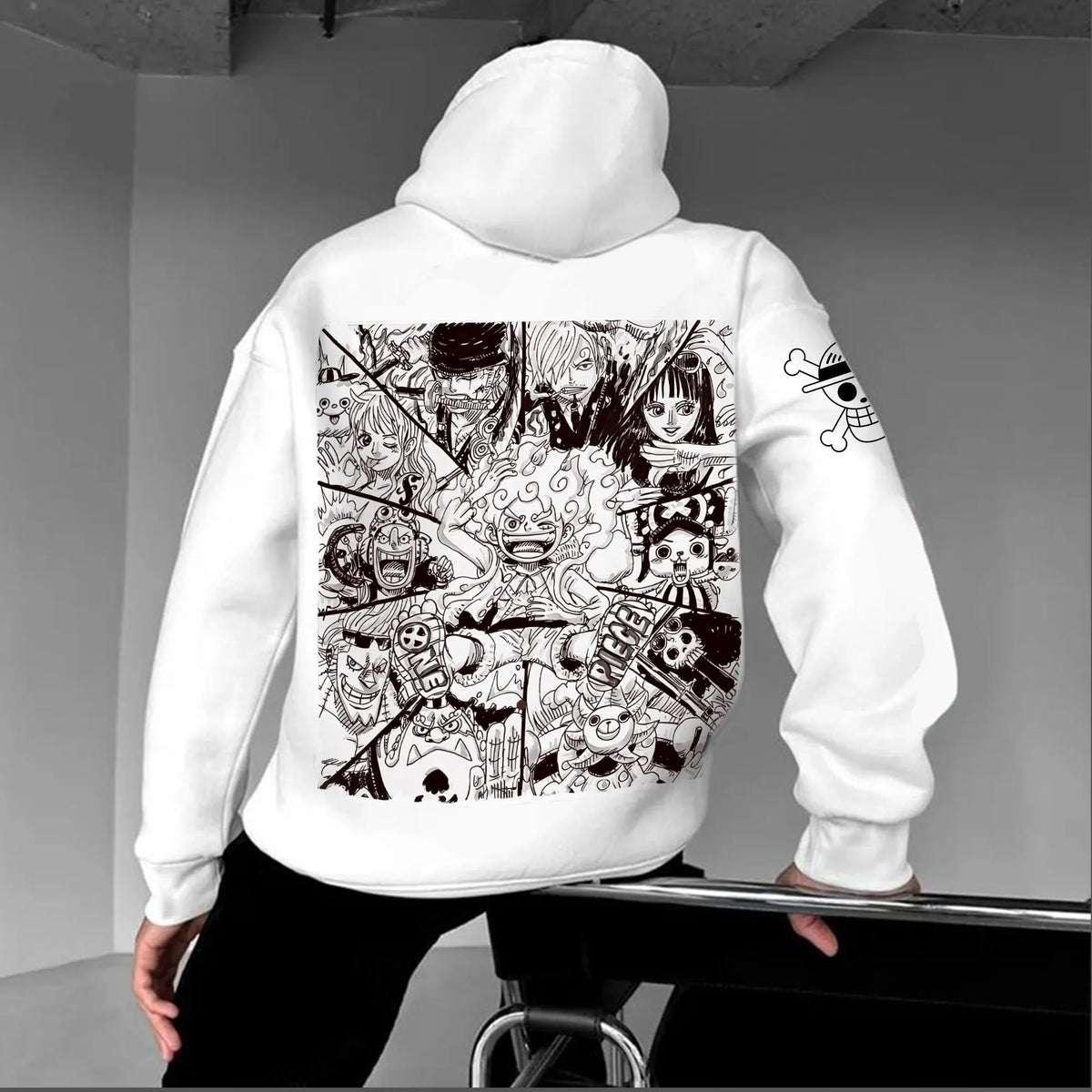 OP-Unisex Anime Inspired Vintage Plush Hoodie