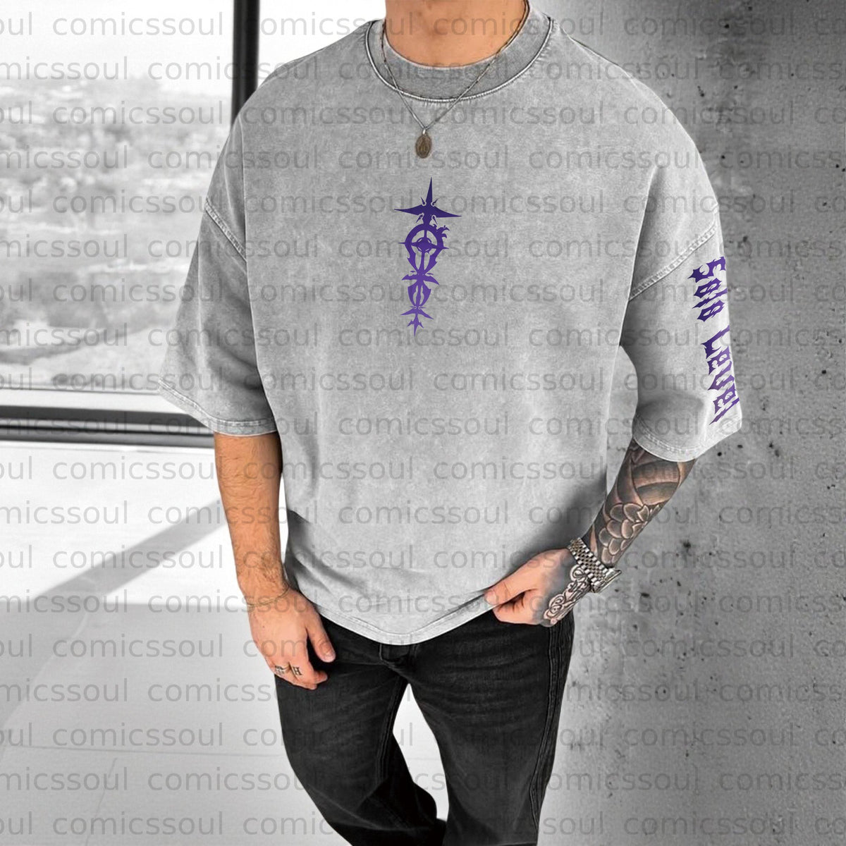 Unisex Anime Inspired Vintage Washed T-Shirt