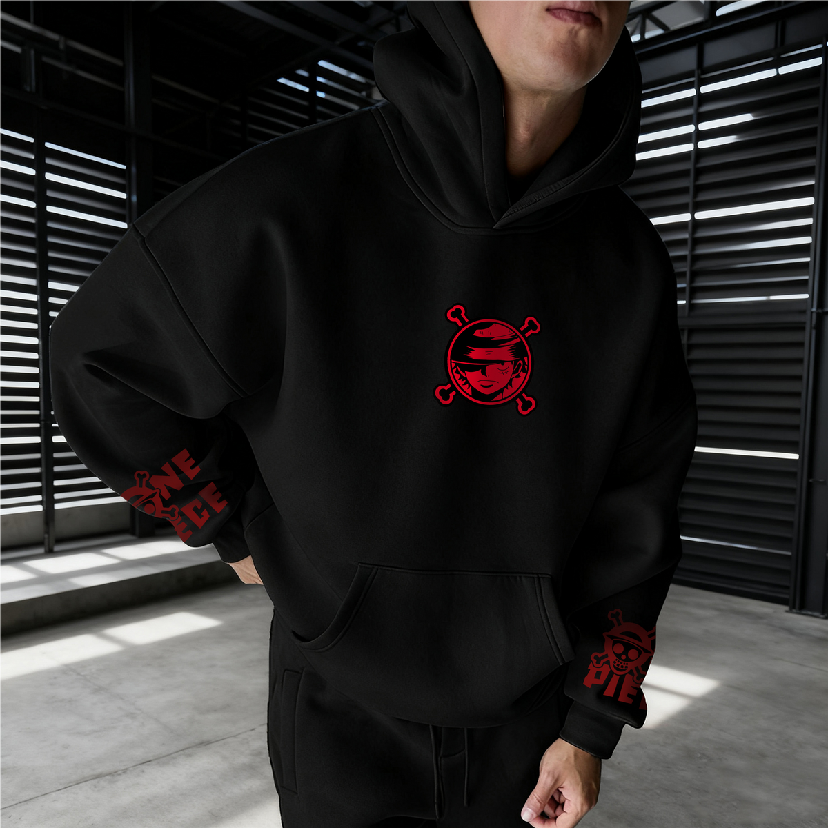OP-Unisex Anime Inspired Vintage Plush Hoodie