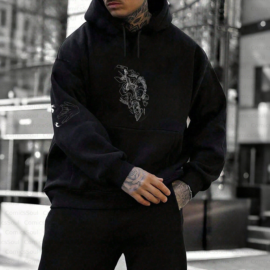Unisex Anime Inspired Vintage Plush Hoodie
