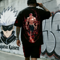 Unisex Anime Inspired Vintage T-shirt& Shorts 2 Pieces Set