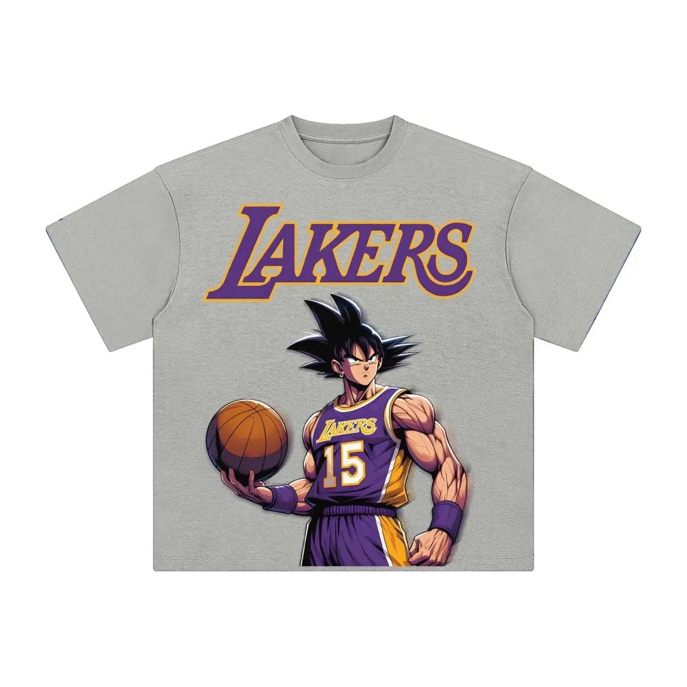 OP-Unisex Vintage Tee丨 Lakers X Dragon Ball Tee