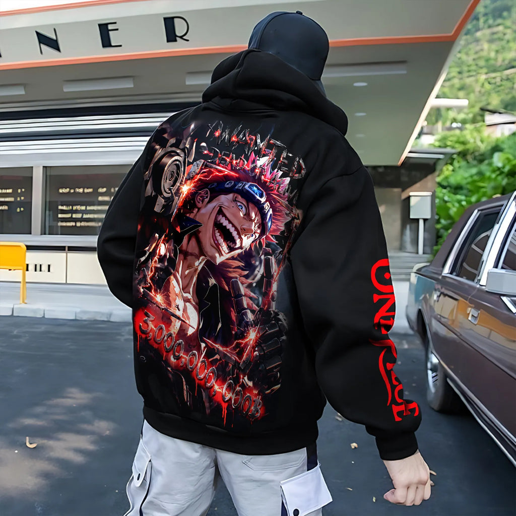 OP-Unisex Anime Inspired Vintage Plush Hoodie
