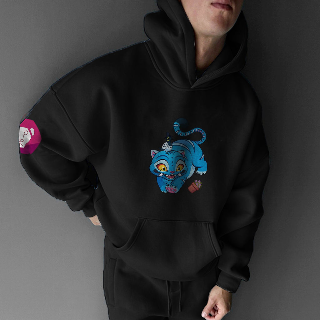 Plus Velvet Unisex Anime Graphic Streetwear Vintage Hoodie
