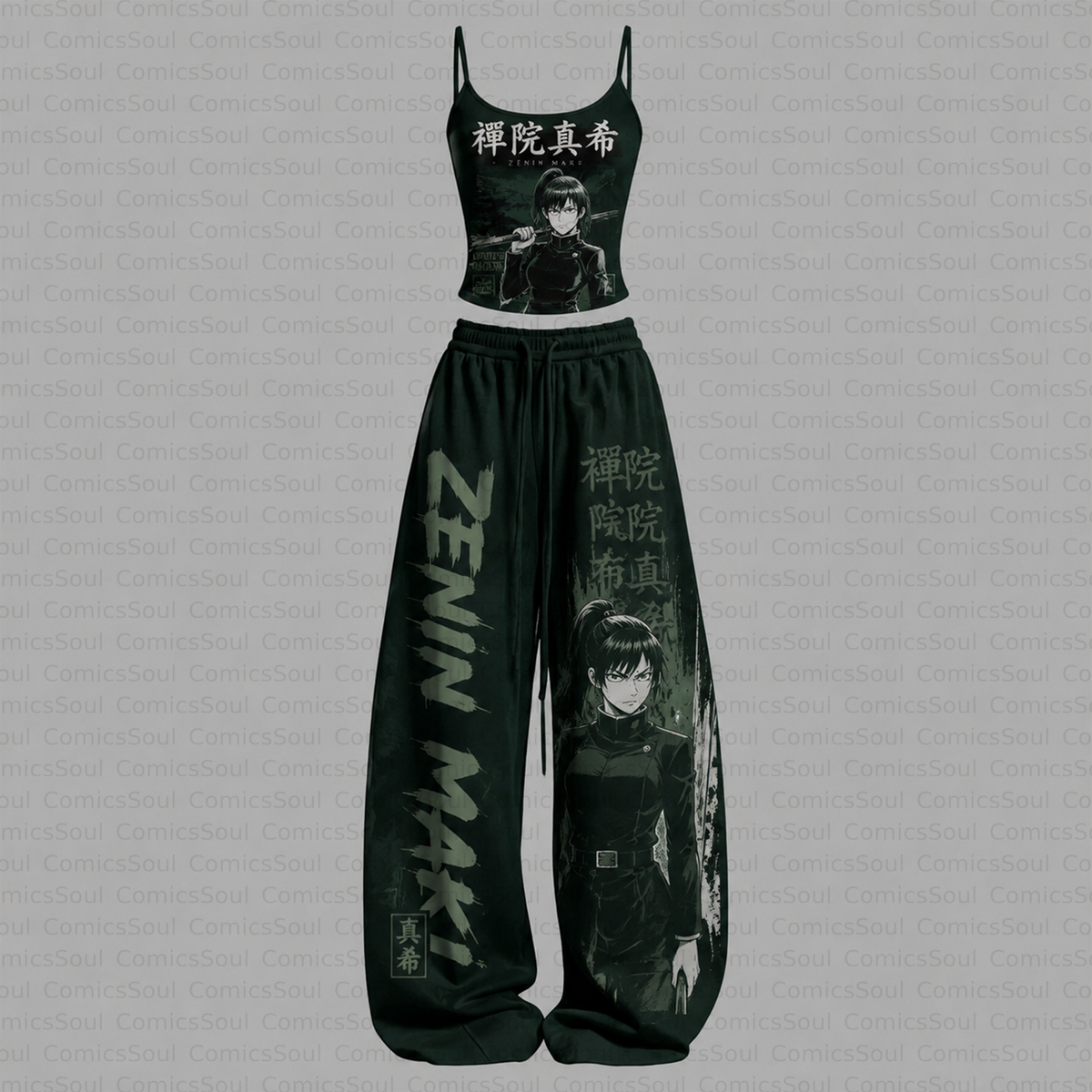 Jujutsu Kaisen Top & Elasticated Trousers Two-Piece Set