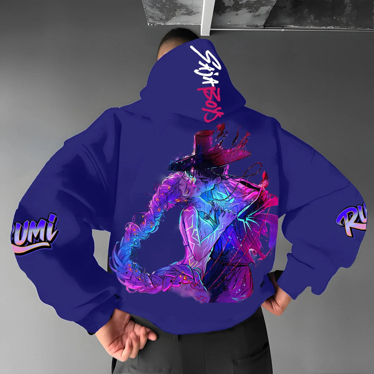 Plus Velvet Unisex Anime Graphic Streetwear Vintage Hoodie