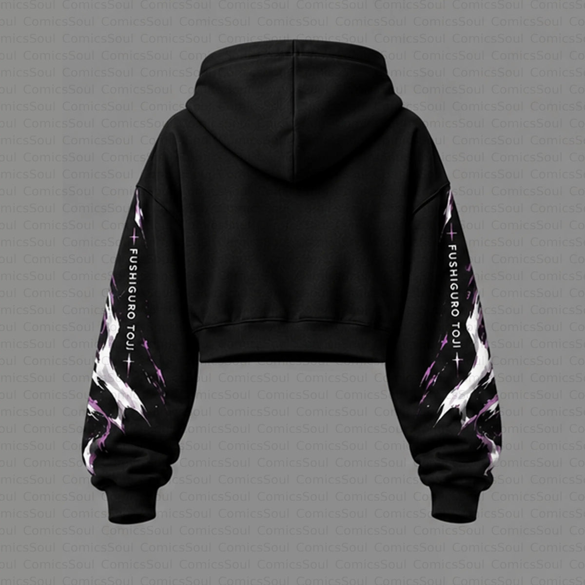 Jujutsu Kaisen Cropped Long Sleeve Hoodie & High Waist Jogger Pants Two Piece