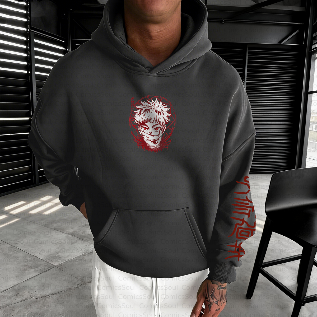 Unisex Anime Inspired Vintage Plush Hoodie