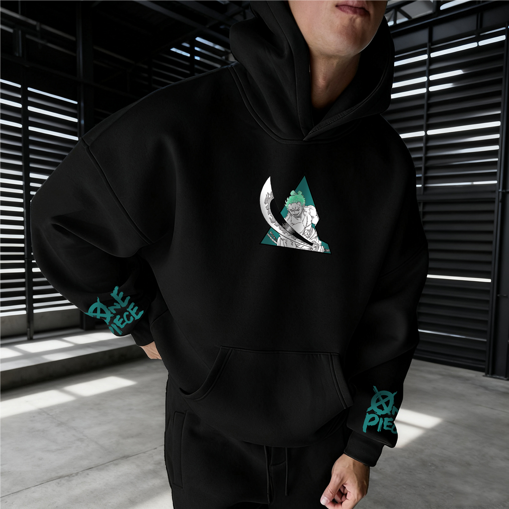OP-Unisex Anime Inspired Vintage Plush Hoodie