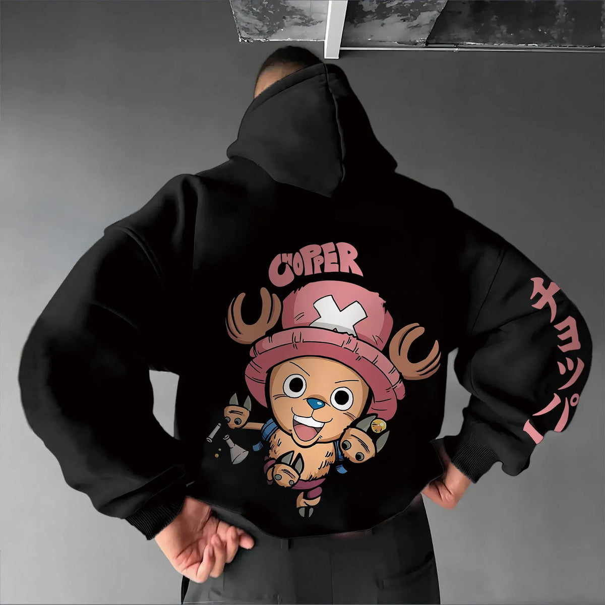0P-Unisex Anime Graphic Streetwear Vintage Plush Hoodie