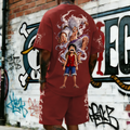 Unisex Anime Inspired Vintage T-shirt& Shorts 2 Pieces Set
