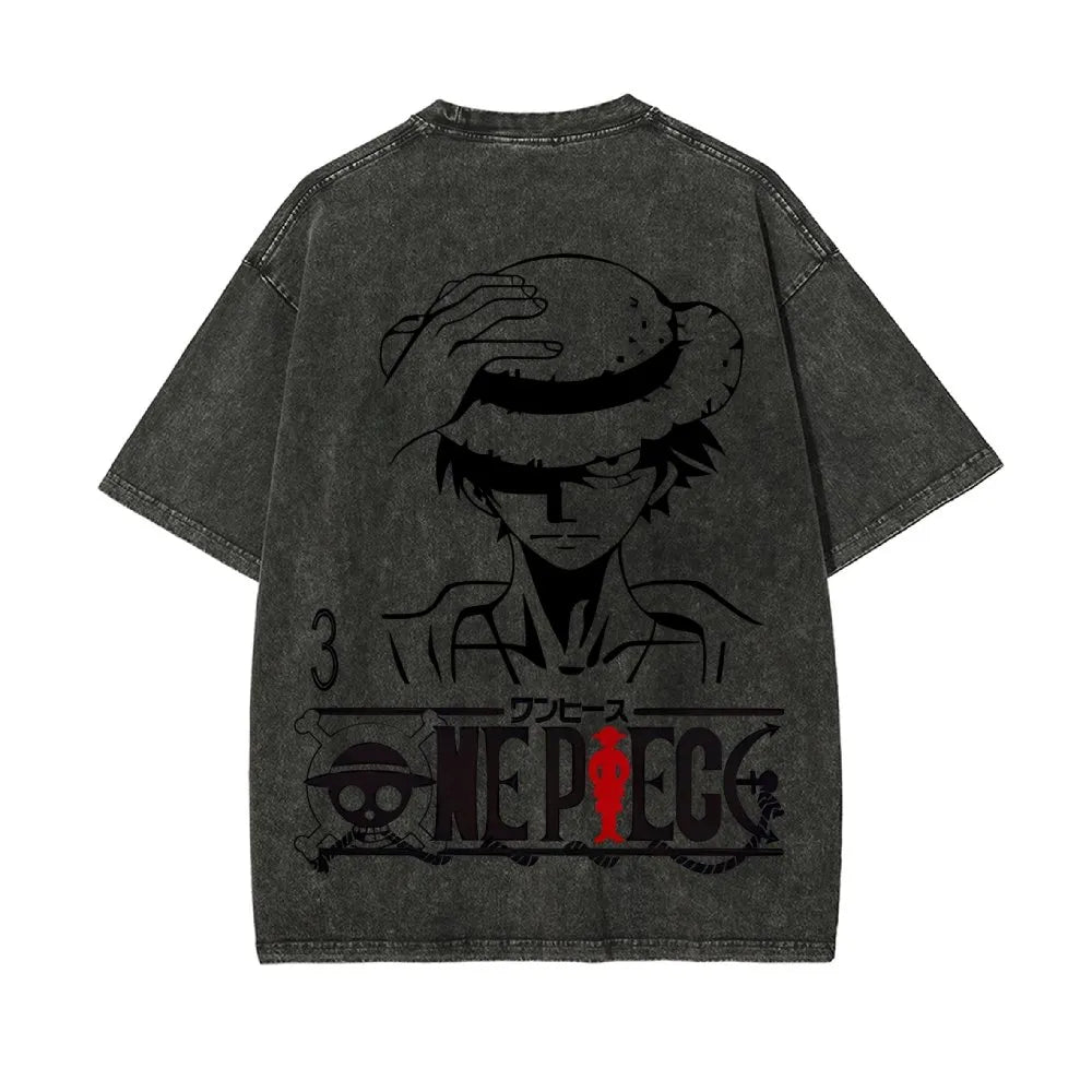 OP-Luffy Vintage Oversized T-Shirt