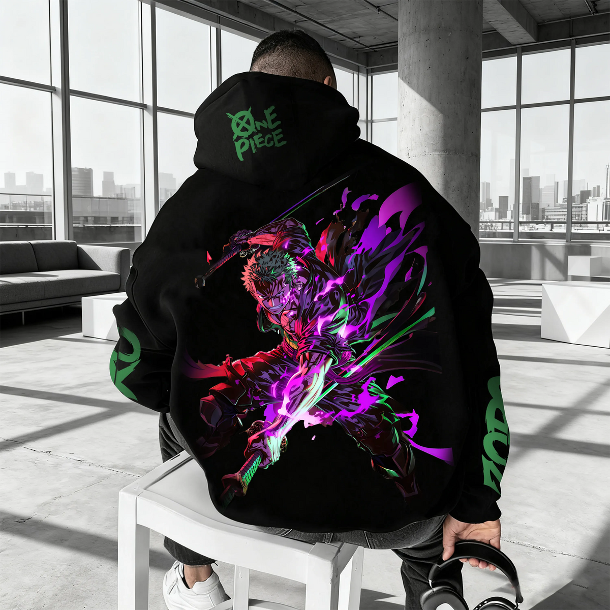 OP-Unisex Anime Inspired Vintage Plush Hoodie
