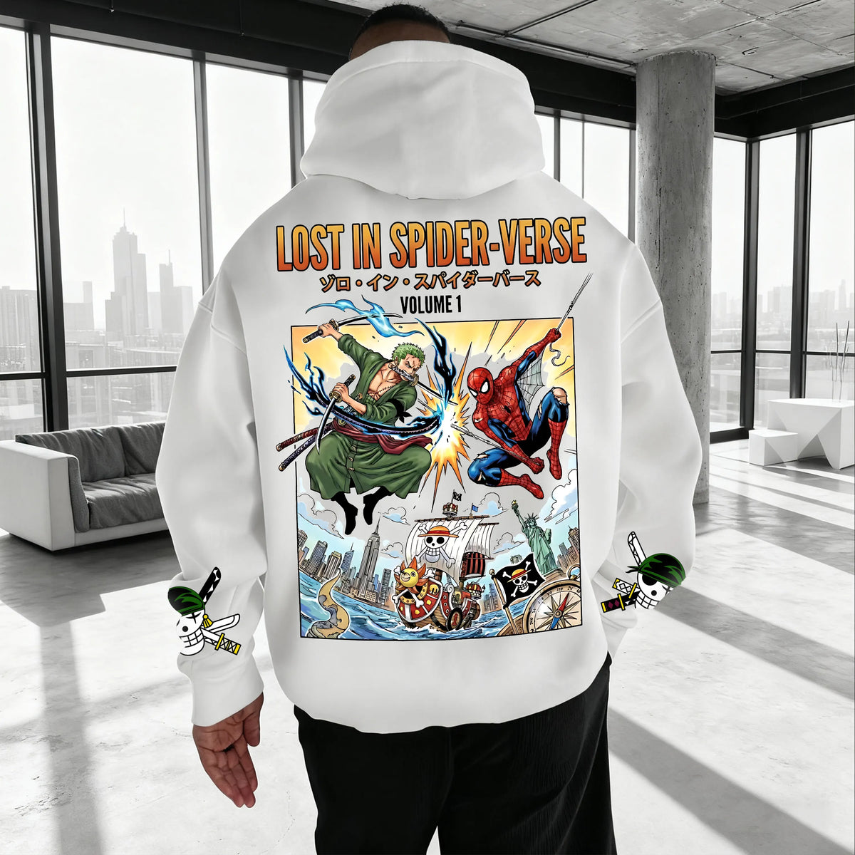 OP-Unisex Anime Inspired Vintage Plush Hoodie