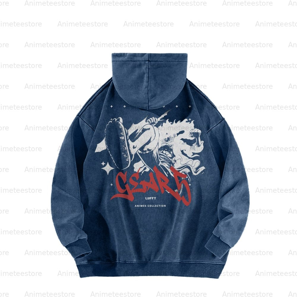OP-Washed Luffy Vintage Hoodie