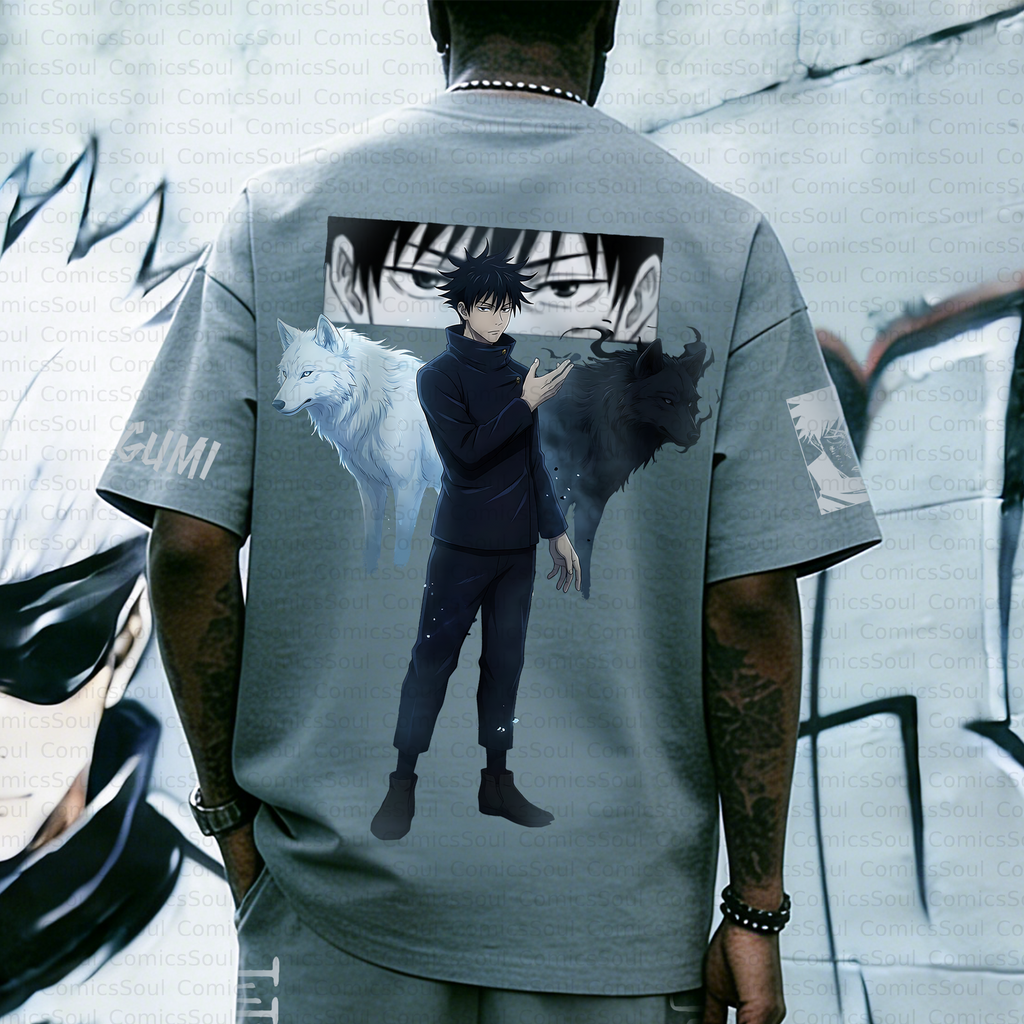 Unisex Anime Inspired Vintage T-shirt& Shorts 2 Pieces Set