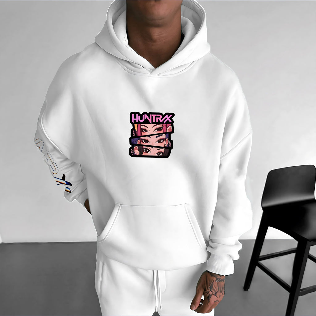 Plus Velvet Unisex Anime Graphic Streetwear Vintage Hoodie
