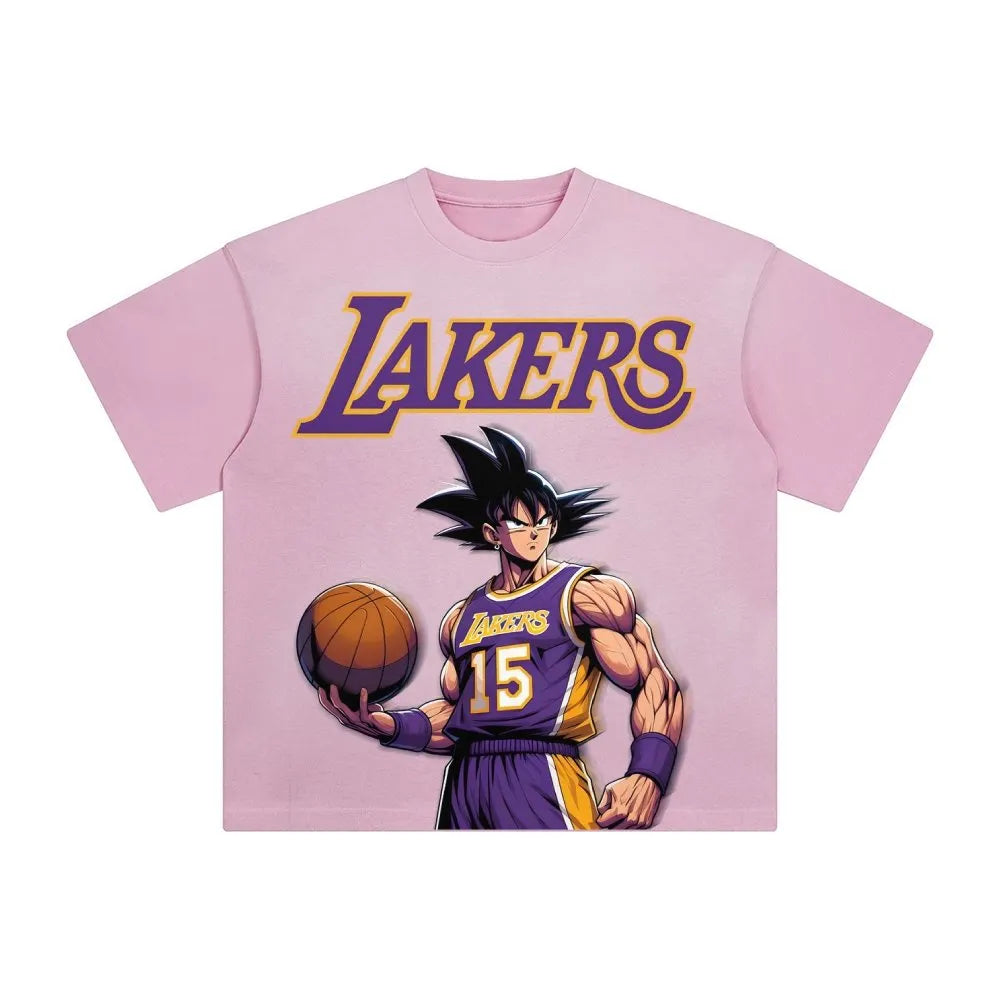 OP-Unisex Vintage Tee丨 Lakers X Dragon Ball Tee