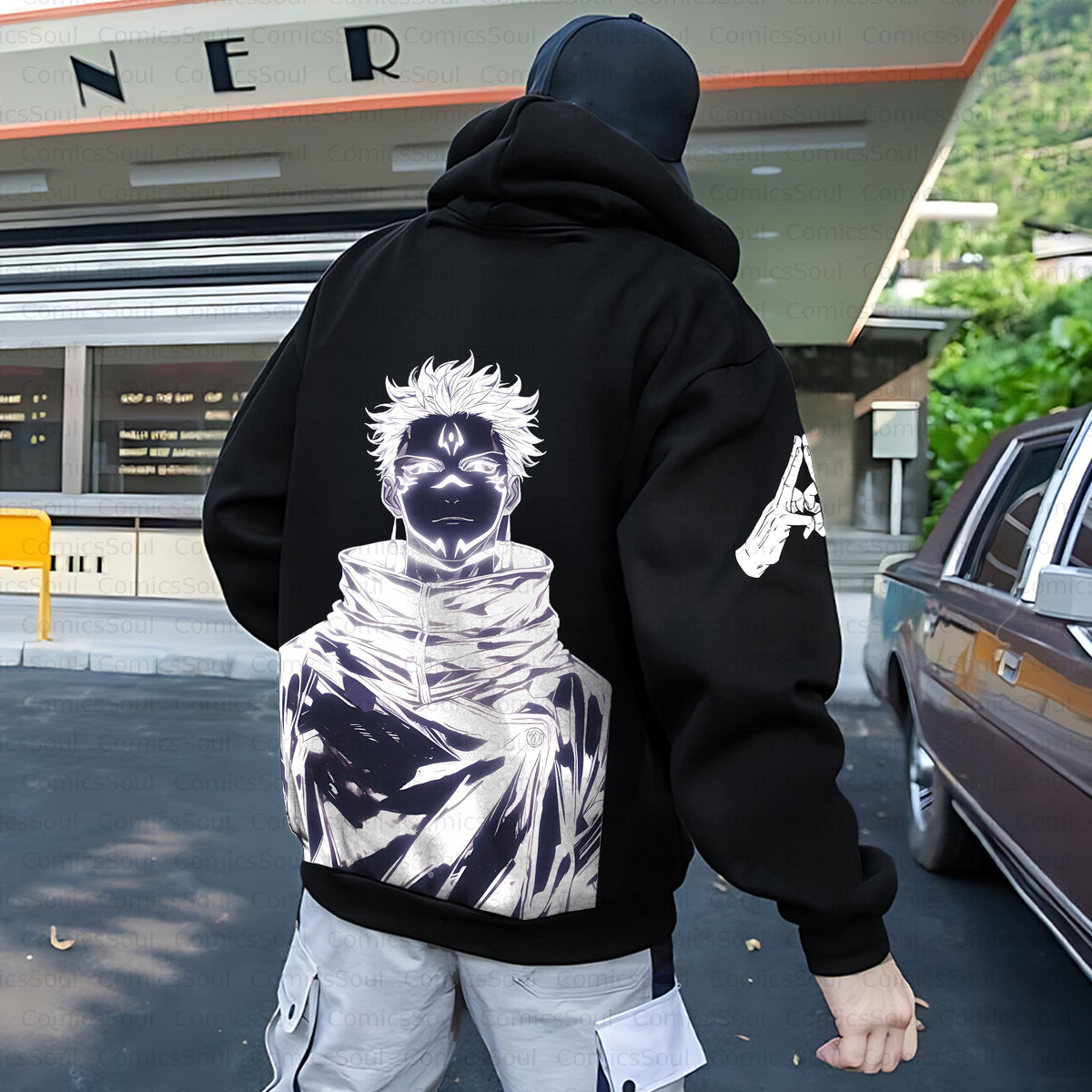 Unisex Anime Inspired Vintage Plush Hoodie