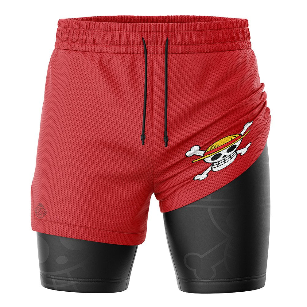 0P-Straw Hats Luffy   2-in-1 Performance Shorts