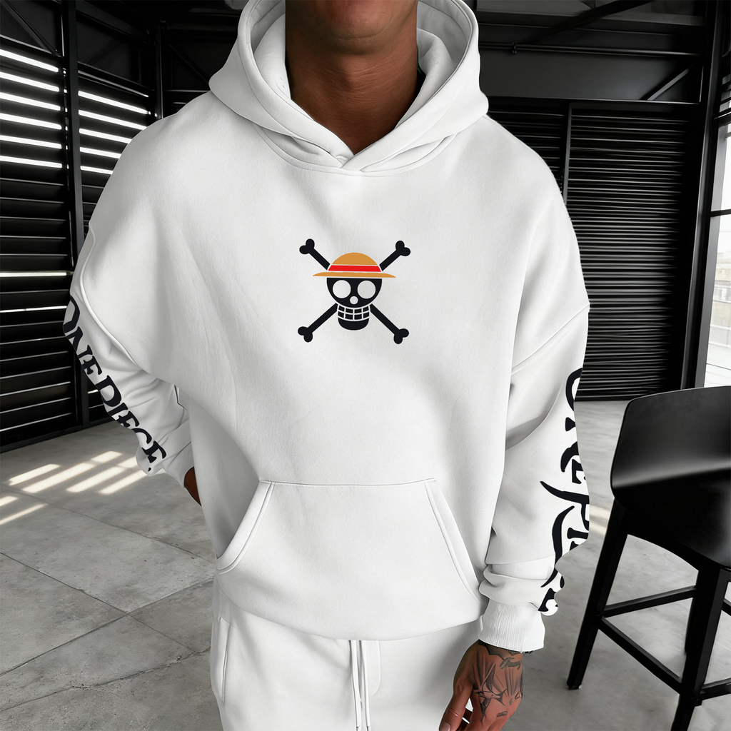 OP-Unisex Anime Inspired Vintage Plush Hoodie