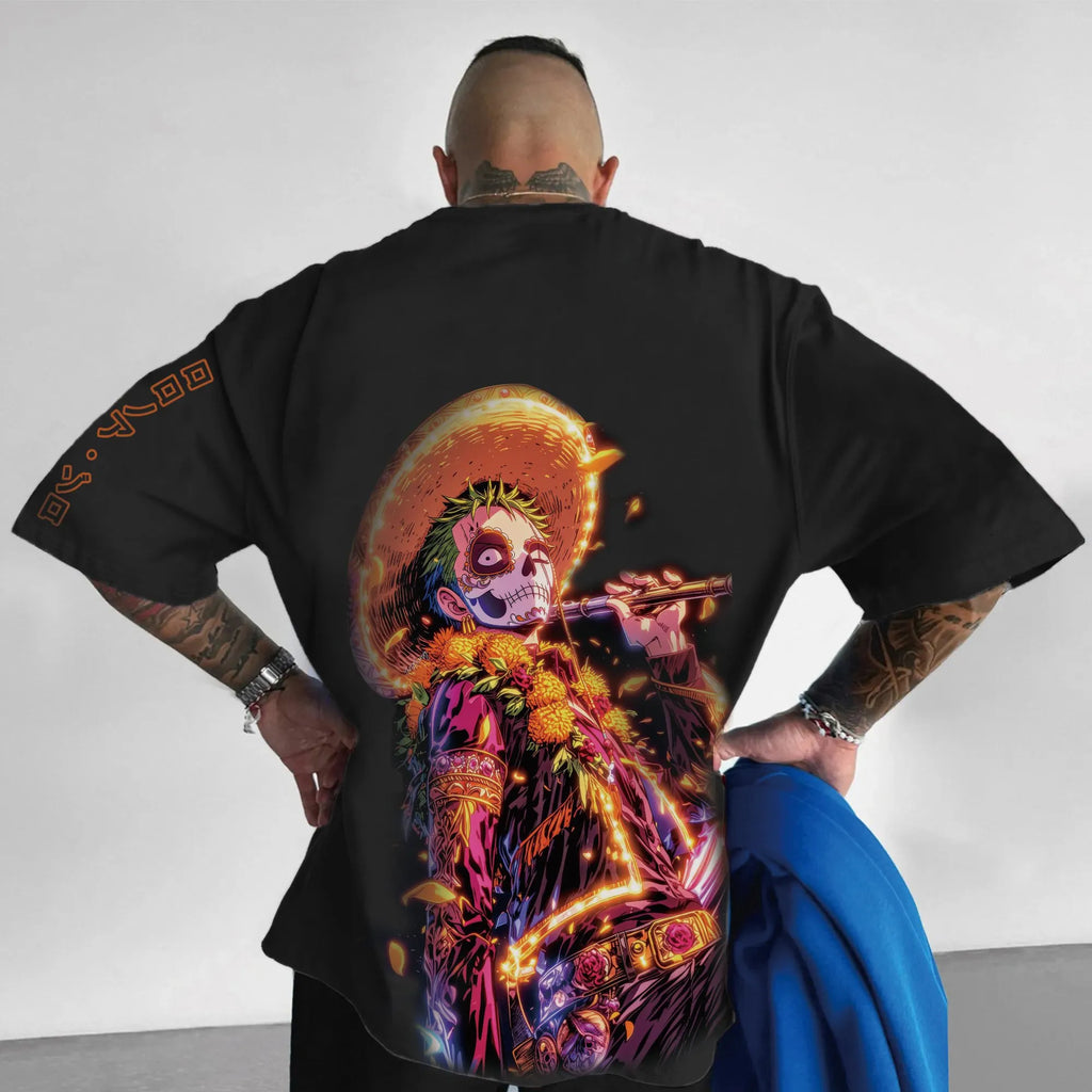0P-Unisex Anime Inspired Vintage T-Shirt